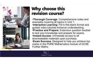 GCSE Further Maths Mastery: Unit 1 Revision Course (PURE) 