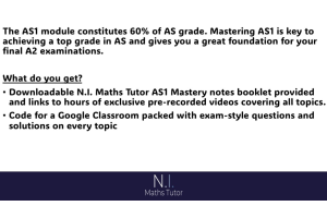 Mastering AS1 revision course 